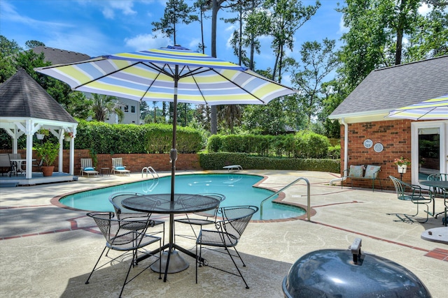 804 Camellia Rd, Augusta, GA 30909 - view of pool featuring a patio area and a gazebo
