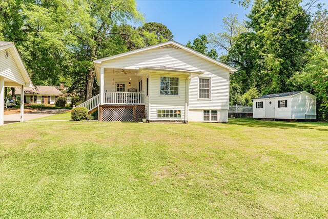 104 Sim St, Washington, GA 30673 - view of front of home with a front lawn and covered porch
