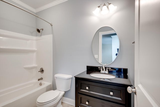 216 Dixon Ct, Evans, GA 30809 - full bath with crown molding, vanity, and shower / washtub combination