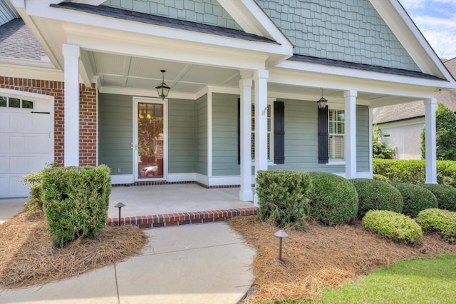 216 Dixon Ct, Evans, GA 30809 - entrance to property with a porch, brick siding, and a shingled roof