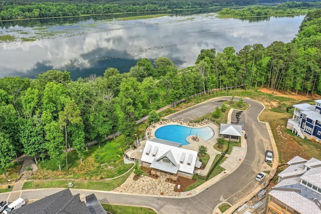 216 Dixon Ct, Evans, GA 30809 - drone / aerial view of a heavily wooded area and a large body of water