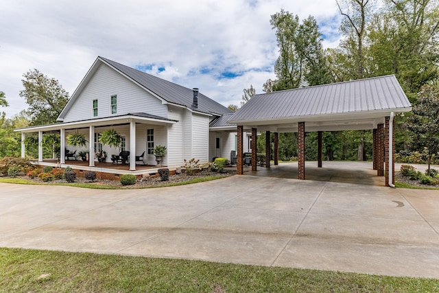 view of front of home with a porch