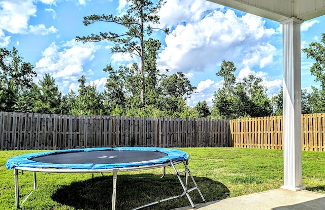 3113 Lobella Dr, Grovetown, GA 30813 - fenced backyard with a trampoline