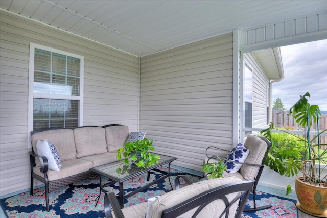 view of patio with outdoor lounge area