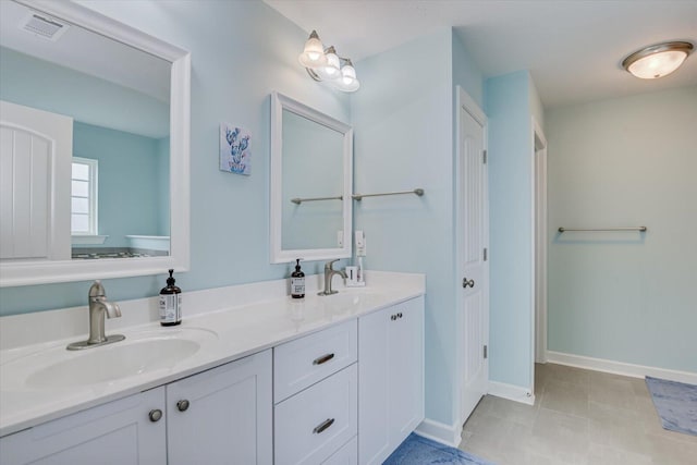 bathroom with vanity