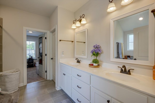 203 Preston Ct, North Augusta, SC 29860 - full bath with a sink, tile patterned flooring, and double vanity