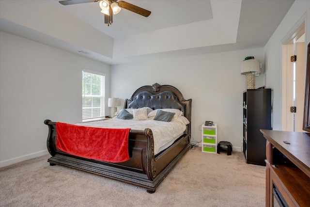 203 Preston Ct, North Augusta, SC 29860 - bedroom with a raised ceiling, baseboards, visible vents, and light colored carpet