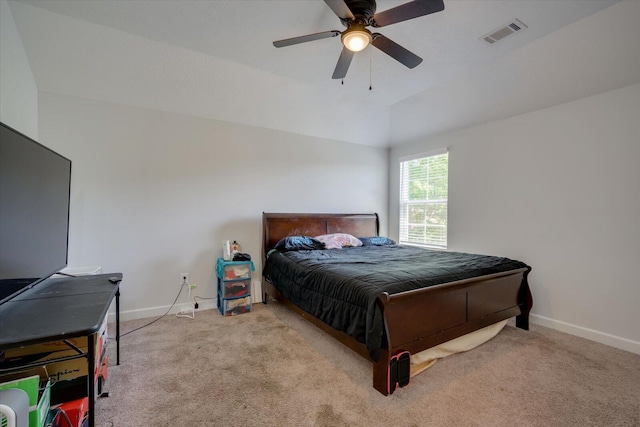 203 Preston Ct, North Augusta, SC 29860 - carpeted bedroom with a ceiling fan, baseboards, and visible vents