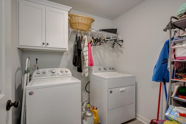 203 Preston Ct, North Augusta, SC 29860 - washroom featuring washer and dryer and cabinet space