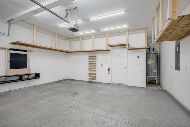 215 Palisades Rdg, Evans, GA 30809 - garage with water heater, a garage door opener, and electric panel