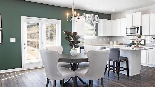 1256 Birch Cir, Grovetown, GA 30813 - dining area featuring dark wood finished floors and recessed lighting