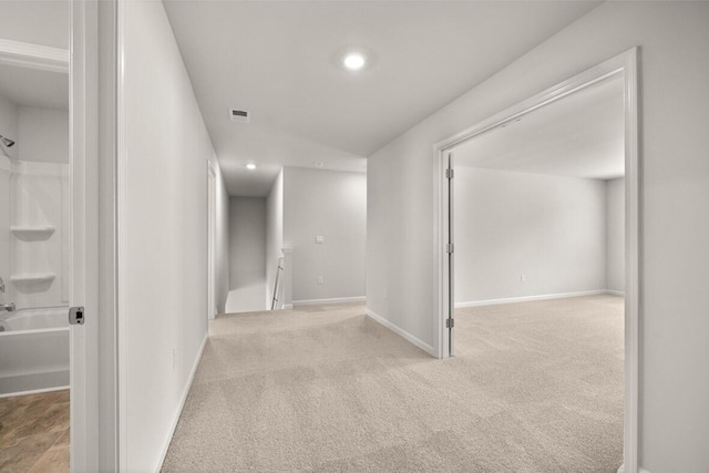 1256 Birch Cir, Grovetown, GA 30813 - corridor with an upstairs landing, carpet floors, recessed lighting, and baseboards
