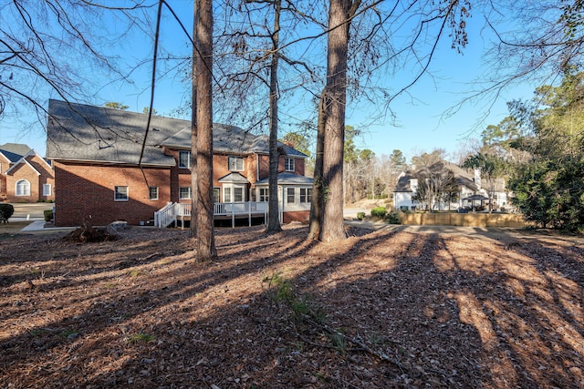 exterior space featuring a deck