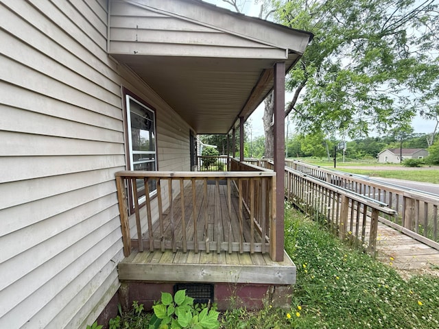 205 Addison St, Johnston, SC 29832 - view of wooden deck