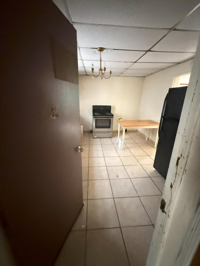 205 Addison St, Johnston, SC 29832 - interior space with light tile patterned floors and a drop ceiling