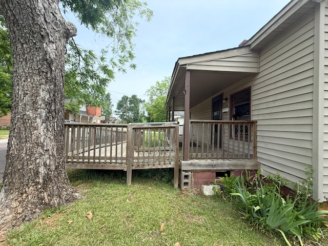 205 Addison St, Johnston, SC 29832 - view of wooden deck