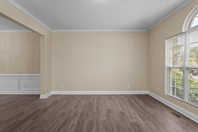 1094 Hampstead Pl, Martinez, GA 30907 - empty room with dark wood finished floors and ornamental molding
