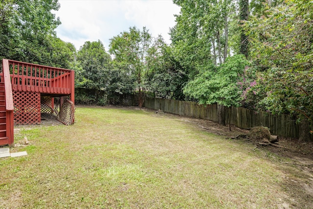 1094 Hampstead Pl, Martinez, GA 30907 - fenced backyard featuring a wooden deck and stairs