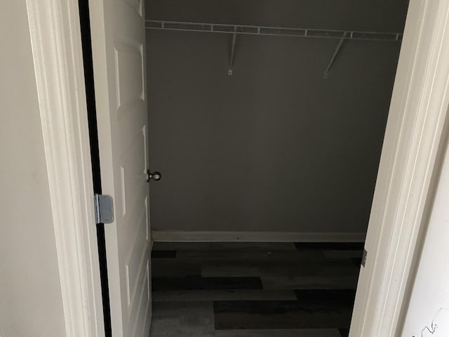 spacious closet with wood finished floors