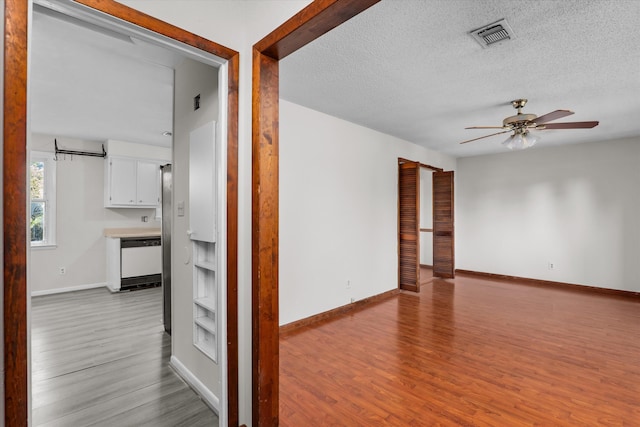 172 Creek View Ct, Martinez, GA 30907 - empty room featuring wood finished floors, a ceiling fan, and a textured ceiling