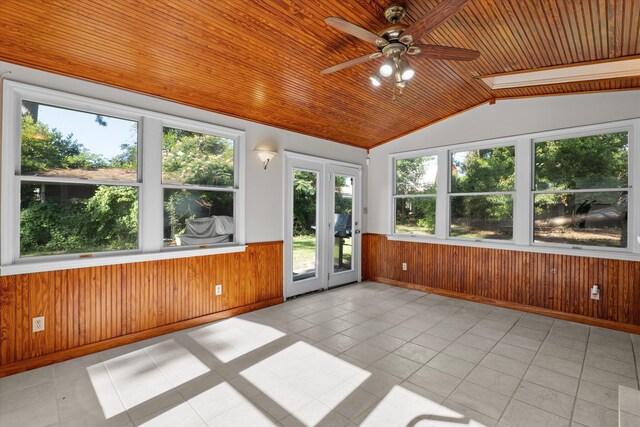 172 Creek View Ct, Martinez, GA 30907 - unfurnished sunroom featuring lofted ceiling and french doors