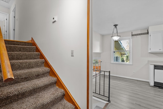 172 Creek View Ct, Martinez, GA 30907 - stairway featuring wood finished floors and baseboards