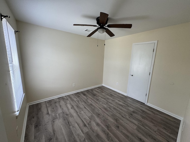 2227 Birnam Pl, Augusta, GA 30904 - unfurnished room with dark wood finished floors and a ceiling fan