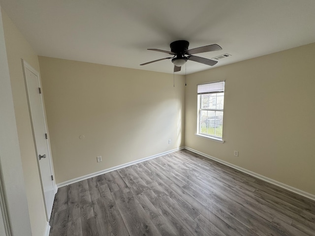 2227 Birnam Pl, Augusta, GA 30904 - empty room with dark wood-type flooring and ceiling fan