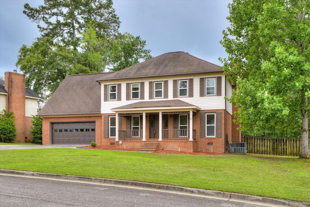 786 Springbrook Ln, Evans, GA 30809 - view of front of property with a porch, brick siding, a garage, and concrete driveway