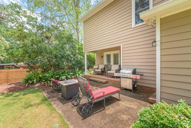 345 Old Salem Way, Martinez, GA 30907 - view of patio / terrace featuring a grill and an outdoor living space