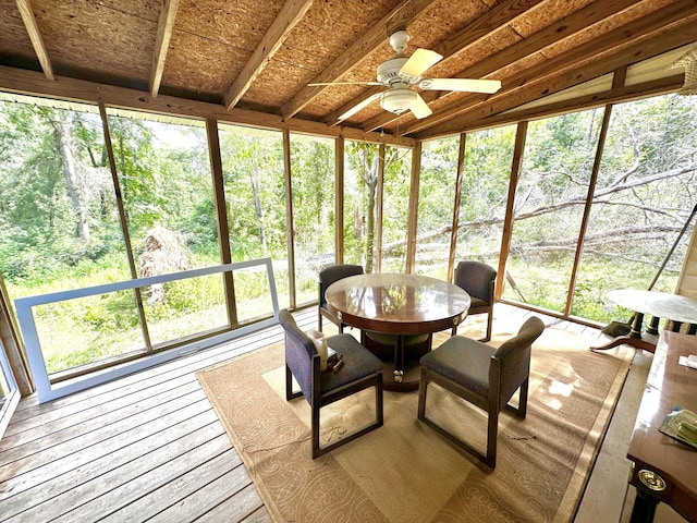 6322 Yelton Rd, Appling, GA 30802 - sunroom / solarium featuring ceiling fan, outdoor dining area, and plenty of natural light