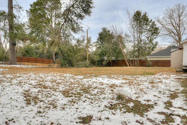 view of snowy yard