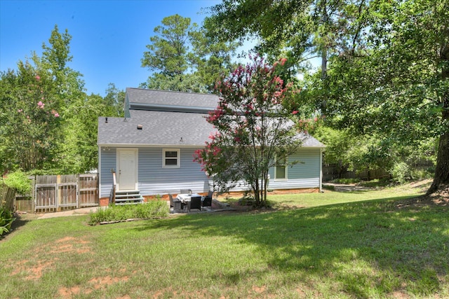 421 Bristol Rd, Martinez, GA 30907 - back of property featuring entry steps, roof with shingles, and a patio area