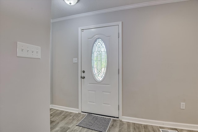421 Bristol Rd, Martinez, GA 30907 - entryway featuring light wood-style flooring and crown molding