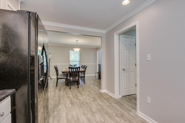 421 Bristol Rd, Martinez, GA 30907 - dining area with light wood-type flooring and crown molding