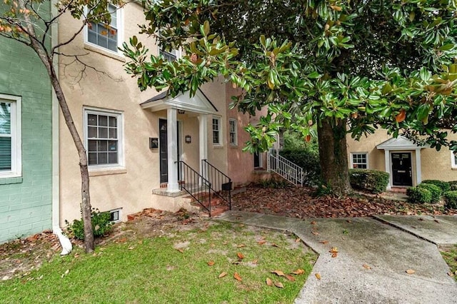 801 Monte Sano Ave, Augusta, GA 30904 - property entrance featuring stucco siding