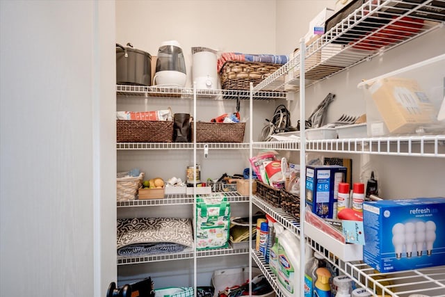 view of storage area