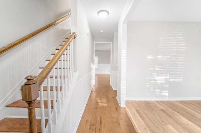 hallway featuring light hardwood / wood-style flooring