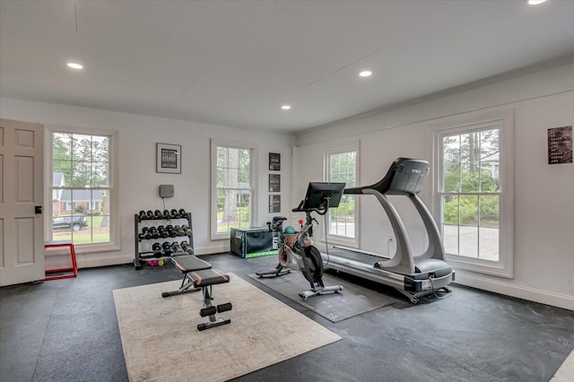 508 Scotts Way, Augusta, GA 30909 - workout area with recessed lighting and crown molding