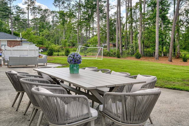 508 Scotts Way, Augusta, GA 30909 - view of patio with outdoor dining space and view of scattered trees