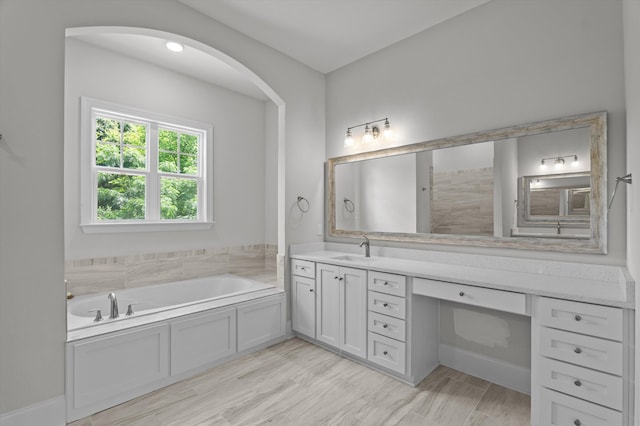 461 Rivernorth Dr, North Augusta, SC 29841 - bathroom with a garden tub and vanity