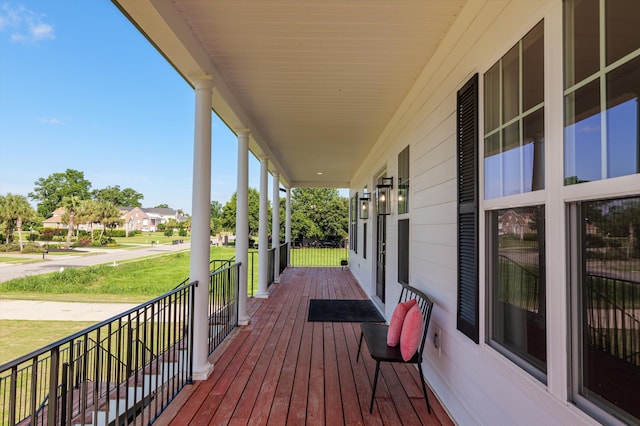 461 Rivernorth Dr, North Augusta, SC 29841 - wooden porch featuring a yard