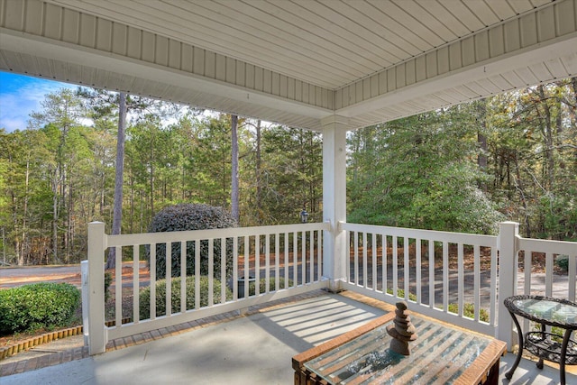 view of patio / terrace featuring covered porch