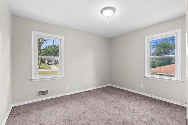 view of carpeted empty room