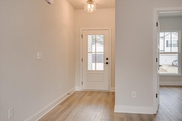 entryway featuring light hardwood / wood-style floors