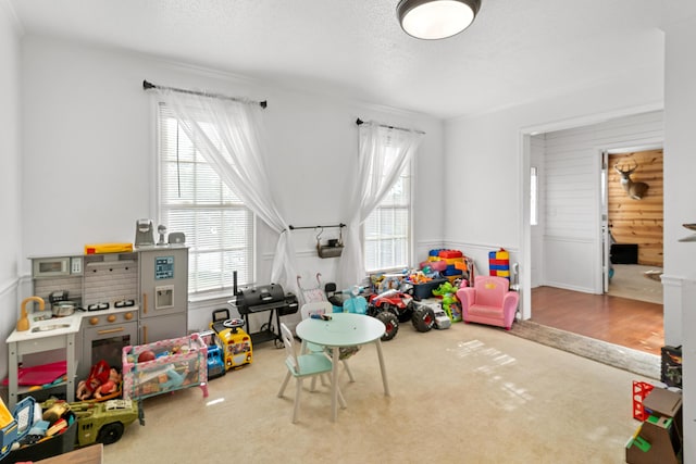 4065 S Goshen Lake Dr, Augusta, GA 30906 - playroom featuring carpet flooring, a textured ceiling, and a healthy amount of sunlight