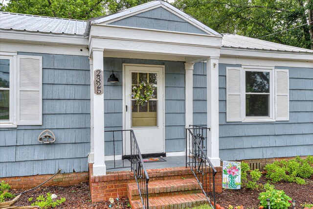 2325 Henry Cir, Augusta, GA 30906 - view of exterior entry with metal roof