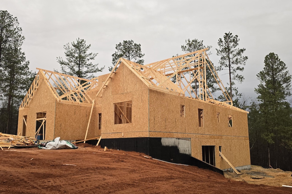 view of home's exterior with stucco siding