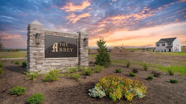 view of community sign