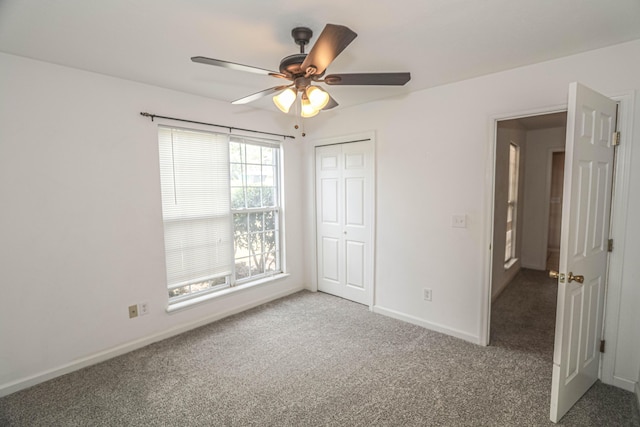 944 Cannock St, Grovetown, GA 30813 - unfurnished bedroom with carpet, a closet, and ceiling fan